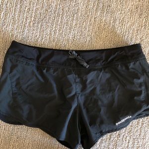 black patagonia athletic shorts